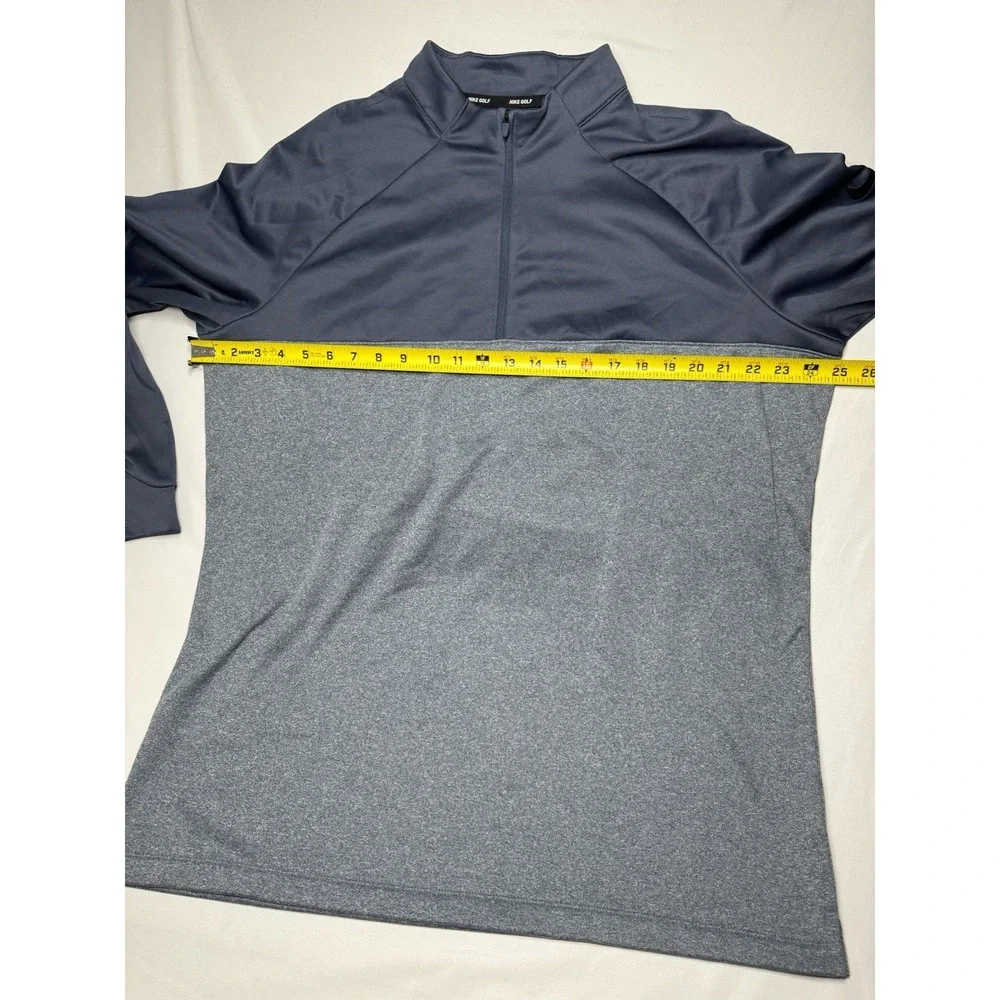 Nike Golf Therma‎ 1/4-Zip Two-Tone Sweatshirt Blue Mens XL Long Sleeve Pullover